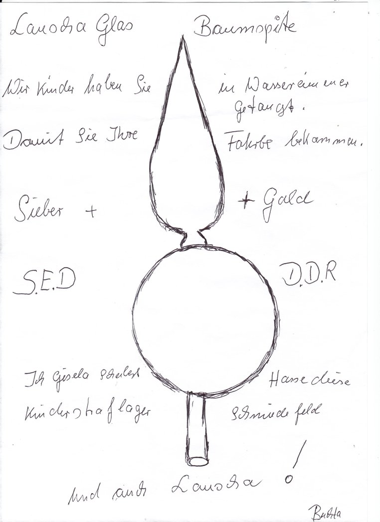 Zeichnung von Gisela Schubert, die als Jugendliche in Schmiedefeld eingewiesen war